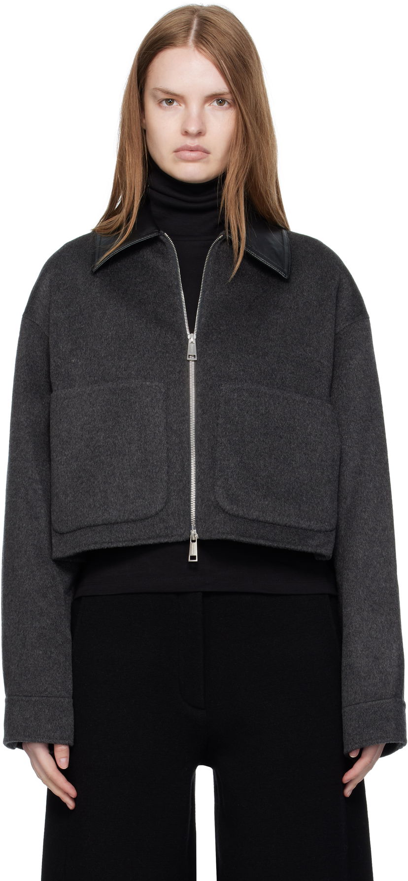 Jacka Nanushka Nanushka Phebe Cropped Jacket Grå | NW25PFJK12294