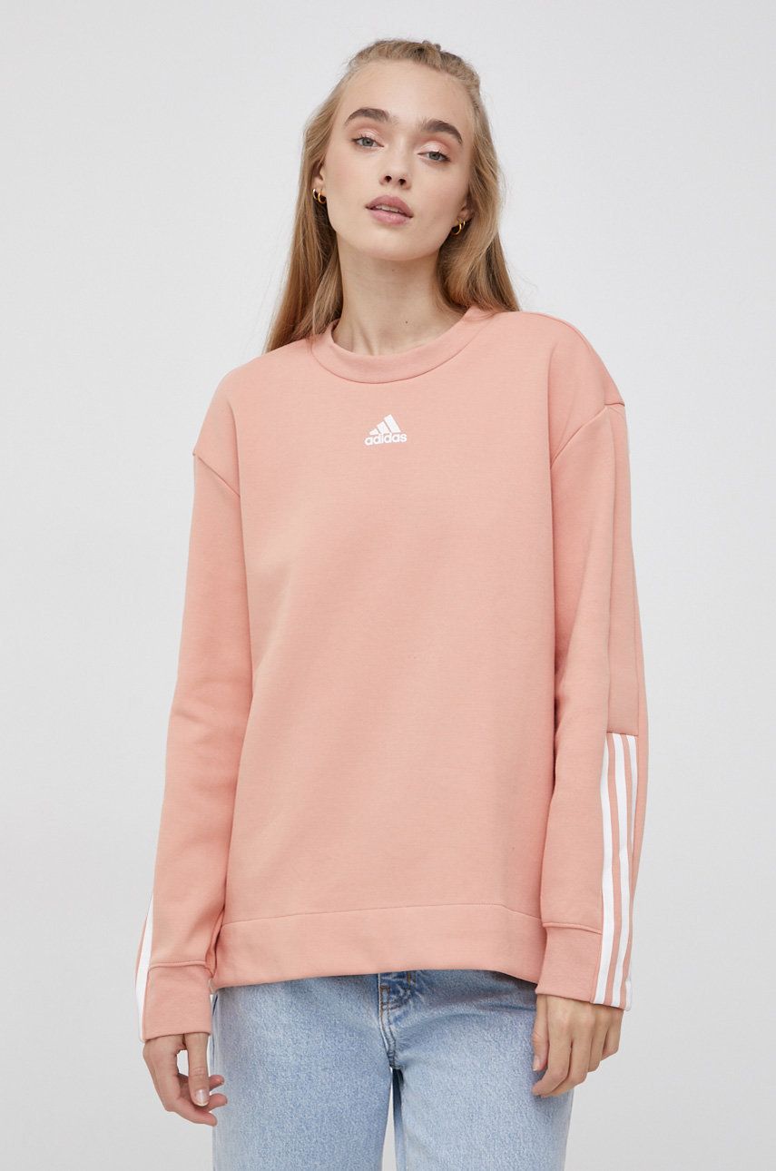 Sweatshirt adidas Originals Essentials Relaxed 3-Stripes Crewneck Rosa | GS1374, 0