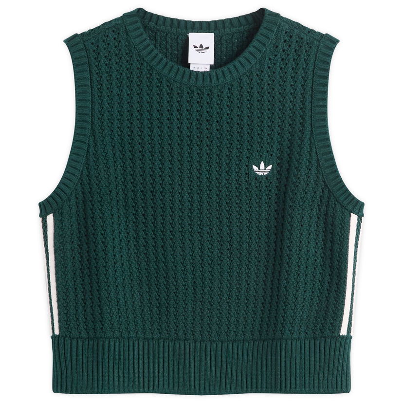 Sweater adidas Originals Adicolor Knitted Vest Grön | JW4993