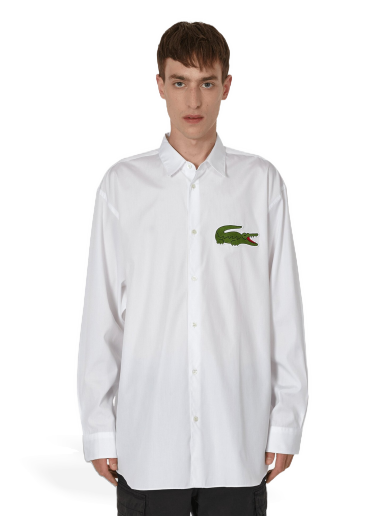 Skjorta Comme des Garçons Lacoste x Woven Shirt Vit | FL-B003-W23  1