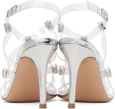 Sneakers och skor Gianvito Rossi Crystal Fever Transparent Heeled Sandals Metallisk | G32316.85RIC.GME, 1