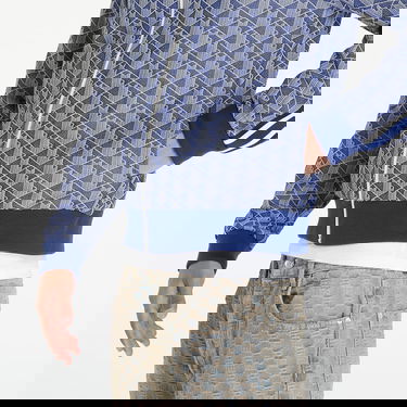 Sweatshirt Lacoste Paris Jacquard Monogram Zipped Sweatshirt Mörkblå | SH1368-00-QIE, 2