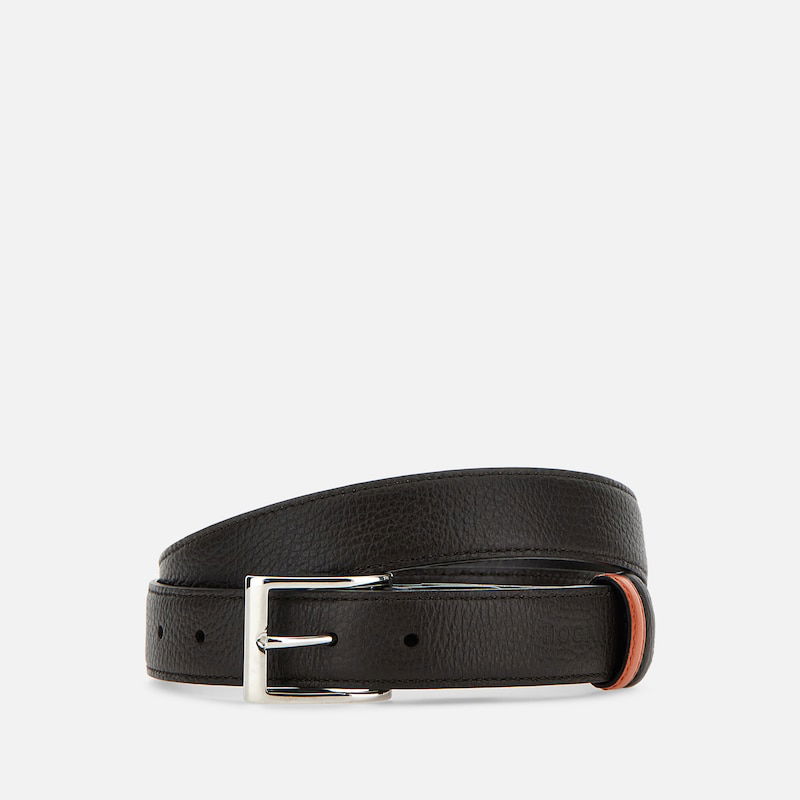 Bälten Hogan Men's Reversible Leather Belt Svart | KFMC00N1100Q797D54