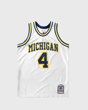 Jersey Mitchell & Ness NCAA AUTHENTIC JERSEY MICHIGAN 1991-92 CHRIS WEBBER #4 Vit | AJY55329-UMI91CWEWHIT, 0