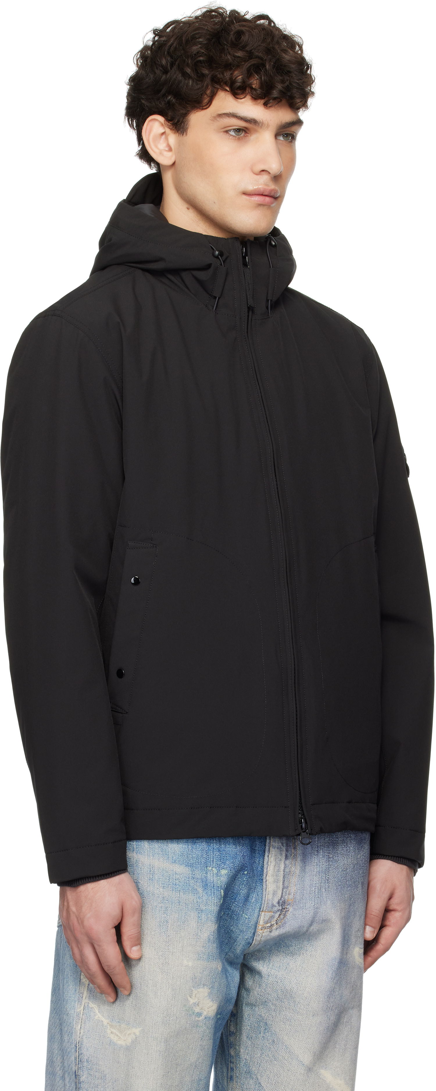 Vindjacka Stone Island Stone Island Soft Shell Jacket Svart | K1S15 4100047 S0A27, 1