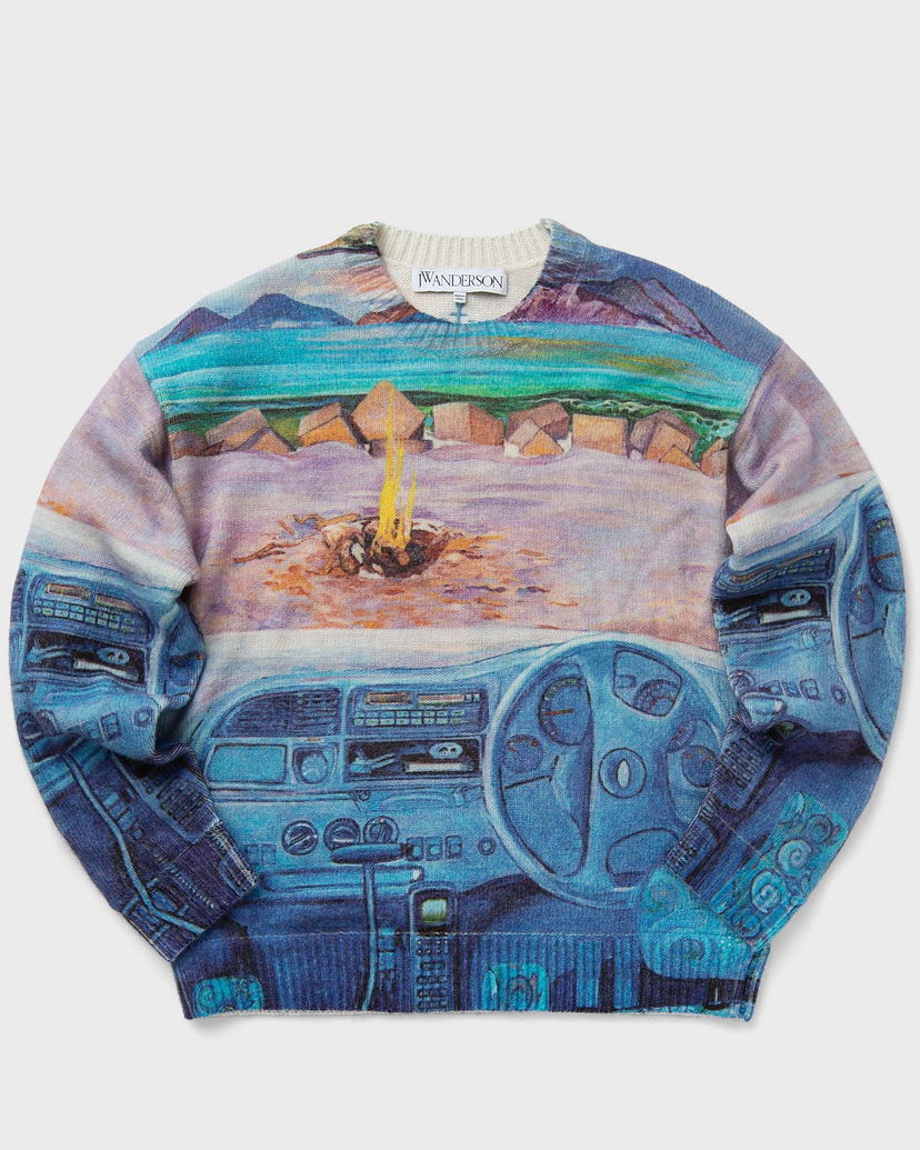 Sweater JW Anderson PRINTED JUMPER Blå | KW1222-YN0373-835
