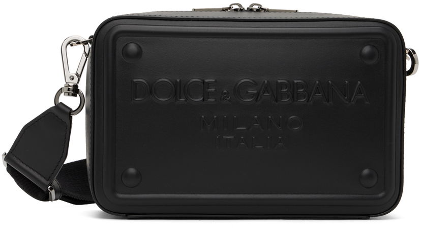 Handväska Dolce & Gabbana Black Raised Logo Bag Svart | BM7329AG218