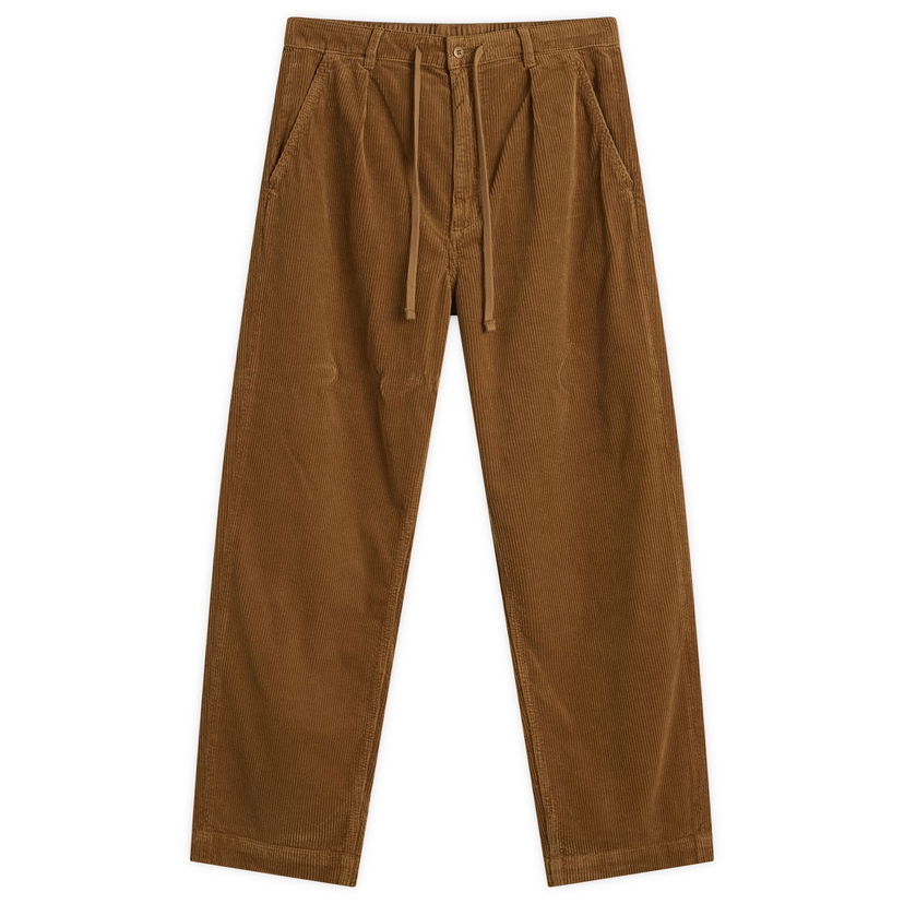 Byxor Polo by Ralph Lauren Pleated Corduroy Easy Pants, Size Large Brun | 710944489007-BRN