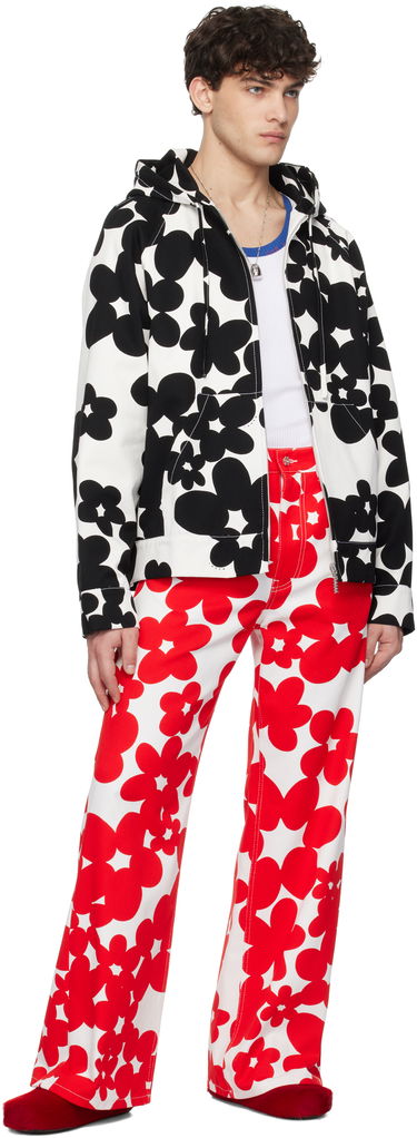 Sweatshirt Marni Marni Dillies Print Hooded Jacket Vit | JUMU0182SU UTC462, 3