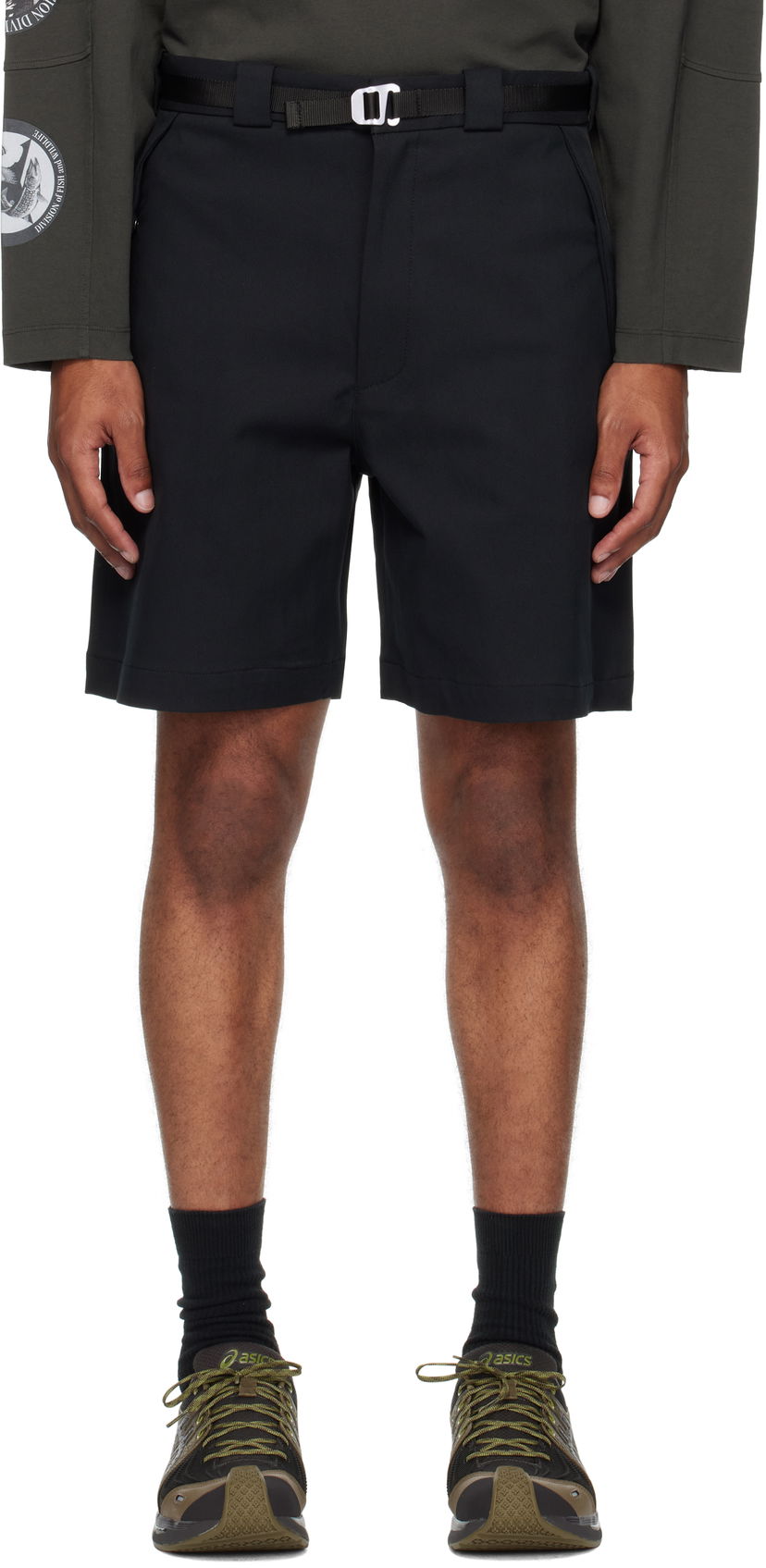 Shorts ROA ROA Buckle Chino Shorts Svart | RBMW0393FA276