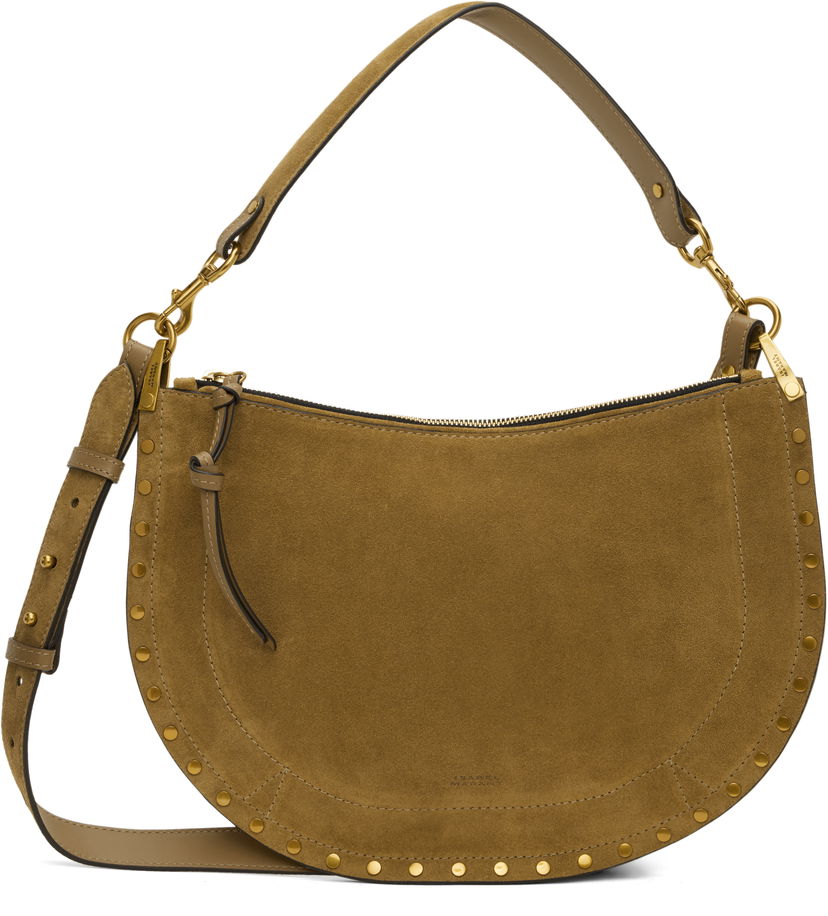 Axelväska ISABEL MARANT Isabel Marant Oskan Soft Zipped Suede Shoulder Bag Grön | BF0066FA-B2C03M