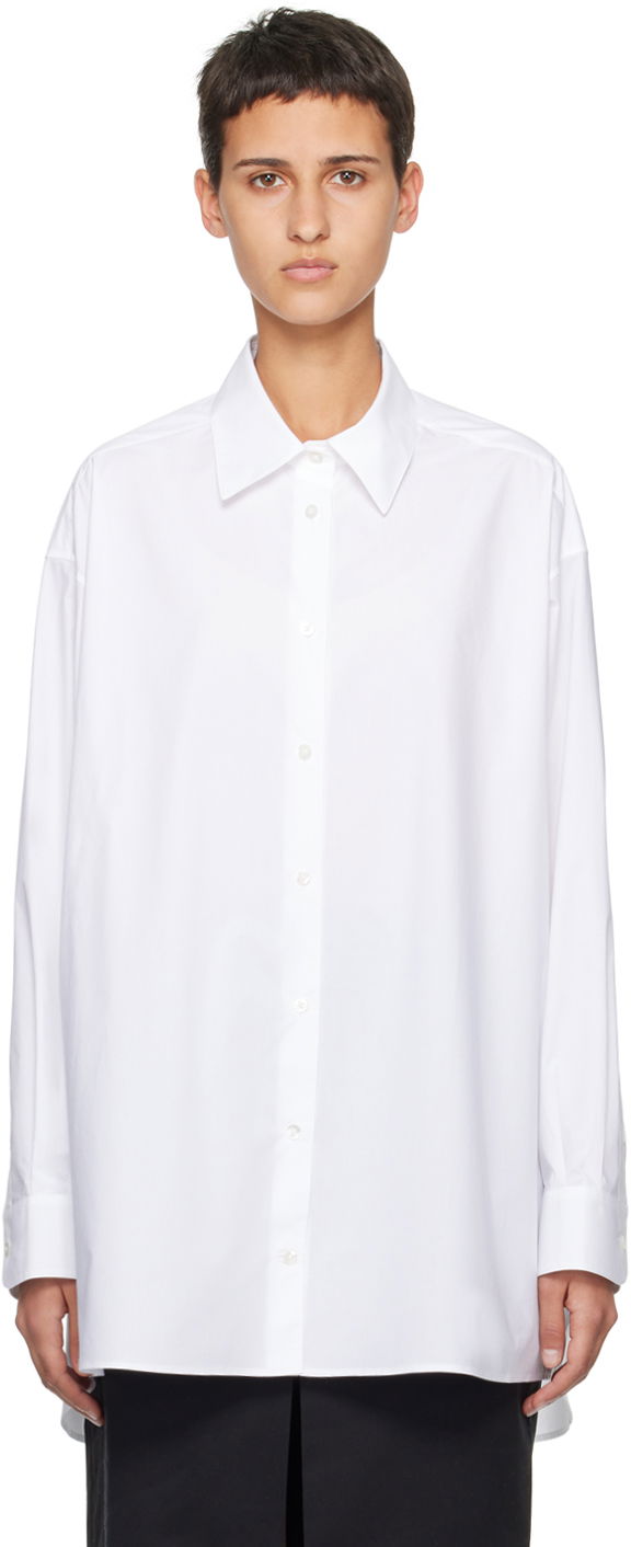 Skjorta The Row Oversized Cotton Shirt Vit | 5648-W2479