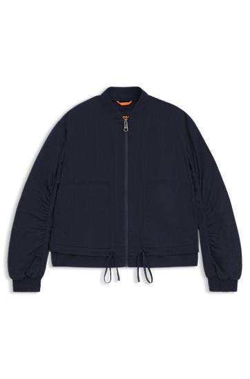 Bomberjacka BOSS Water-repellent Bomber Jacket with Adjustable Hem Mörkblå | 50540991