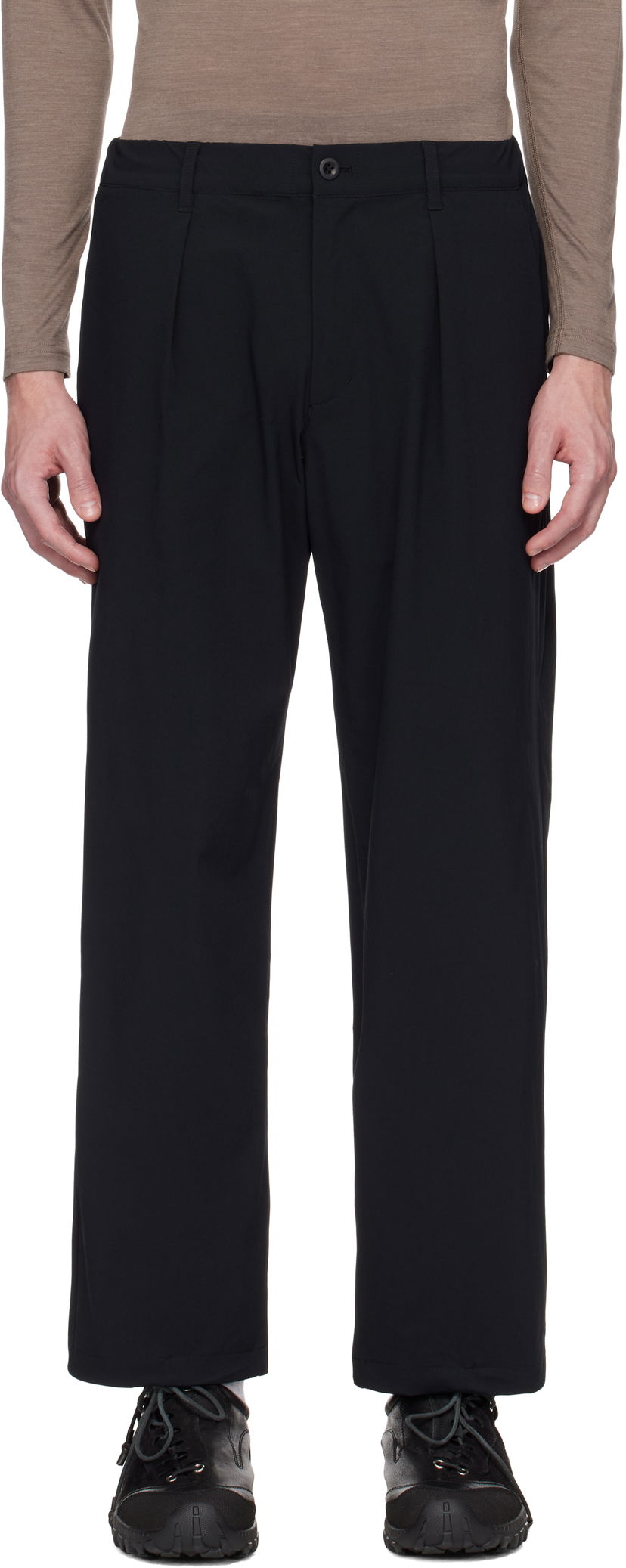 Byxor Snow Peak Active Comfort Wide Trousers Svart | PA-25SU004