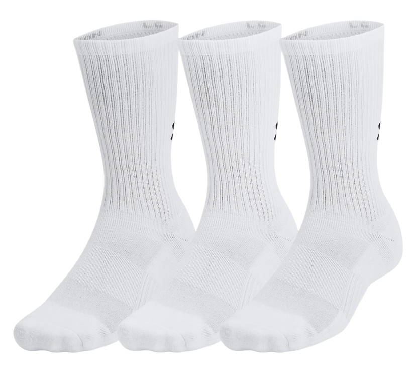 Strumpor Under Armour Under Armour TC 3pk Crew Socks Vit | 1386311-100