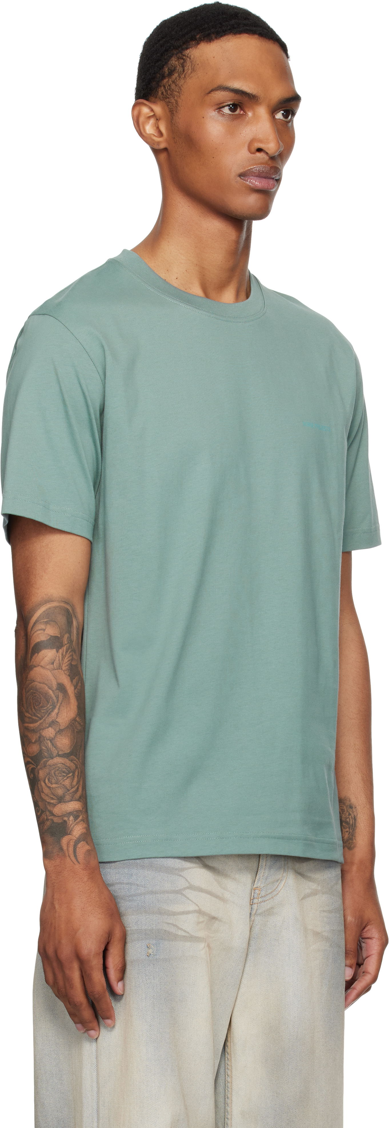 T-shirt NORSE PROJECTS Norse Projects Johannes Organic Logo Print T-Shirt Grön | N01-0684, 1