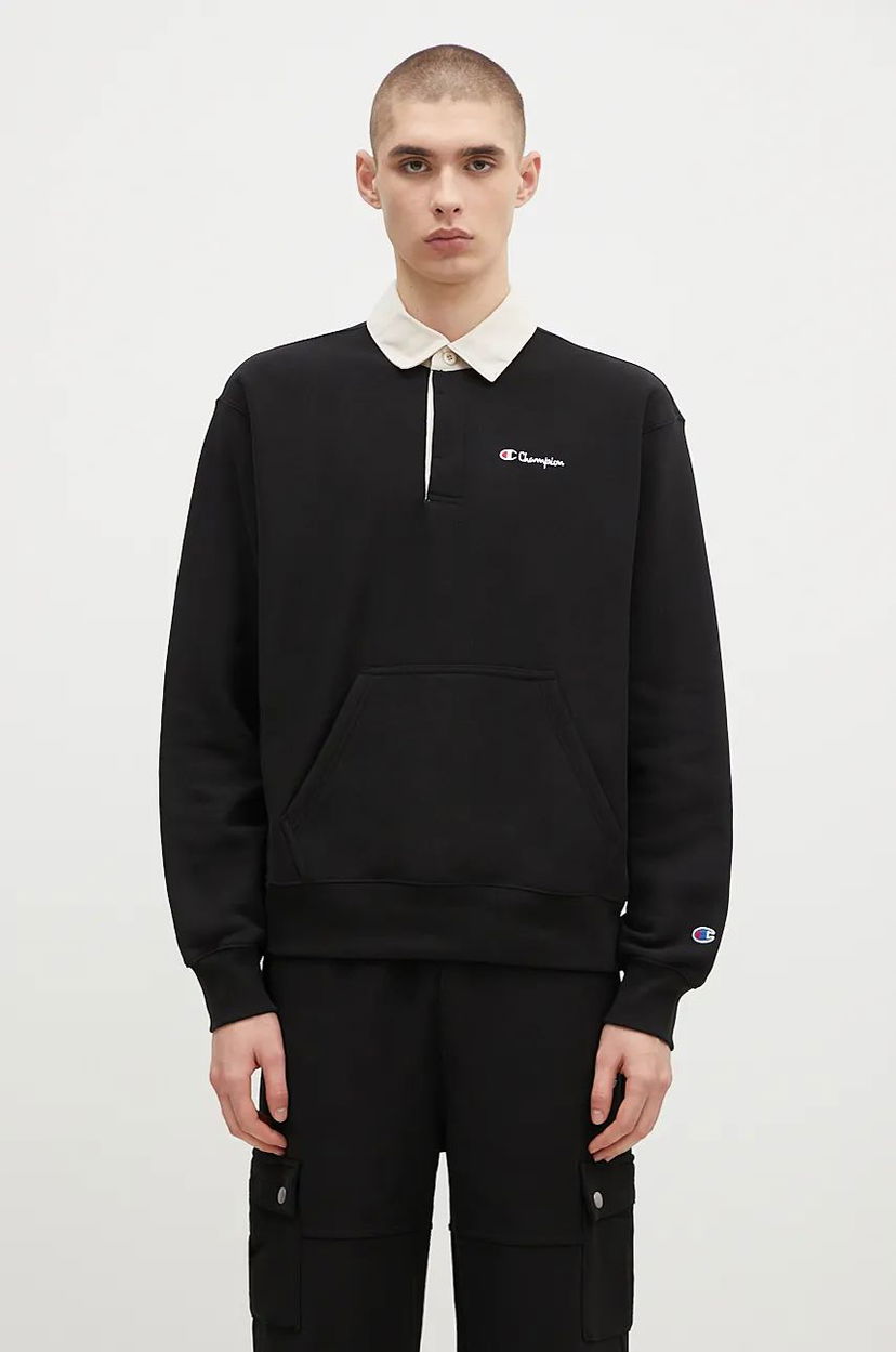 Sweatshirt Champion Polo Neck Sweatshirt Svart | 220708