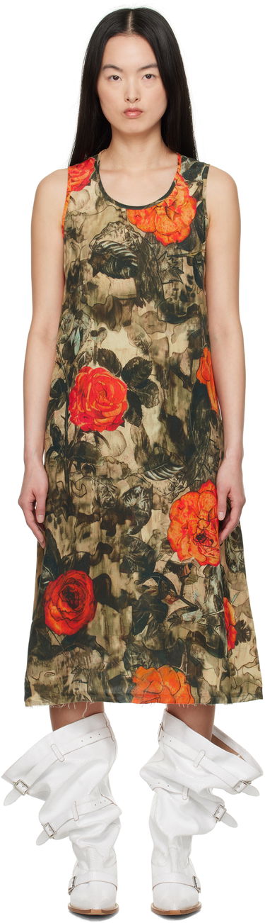 Klä R13 R13 Sleeveless Rose Print Midi Dress Flerfärgad | R13WR304-R535A, 0
