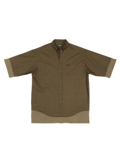 Skjorta Balenciaga BB Icon Layered Large Fit Shirt Grön | 699195TMM442840