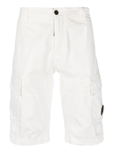 Shorts C.P. Company Stretch Sateen Cargo Shorts Gauze Vit | 12CMBE062A005694G