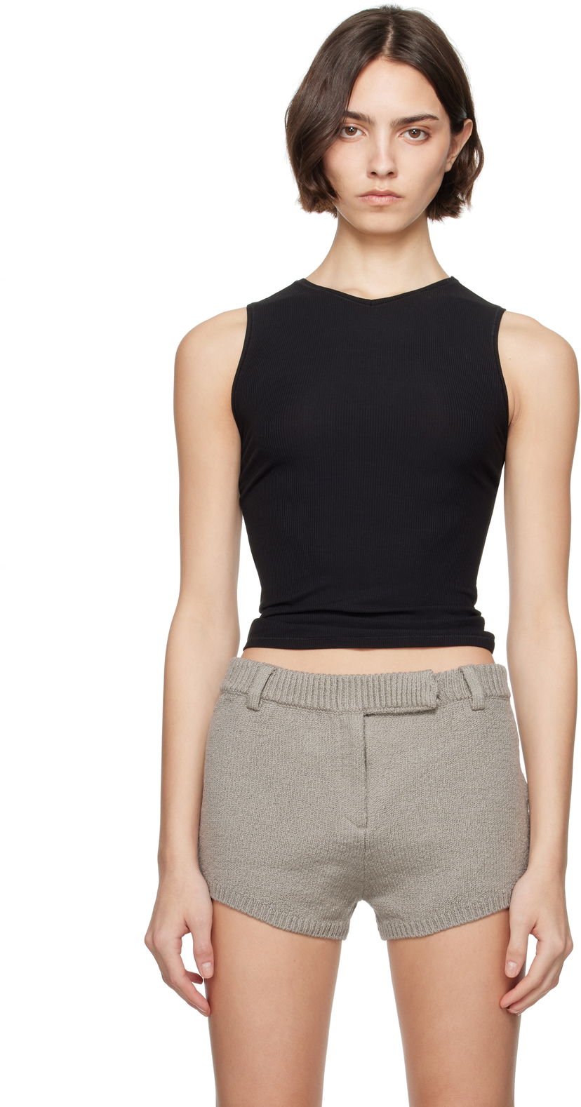 Shorts SKIMS SKIMS Soft Lounge V Neck Tank Top Svart | SL-TNK-7651W