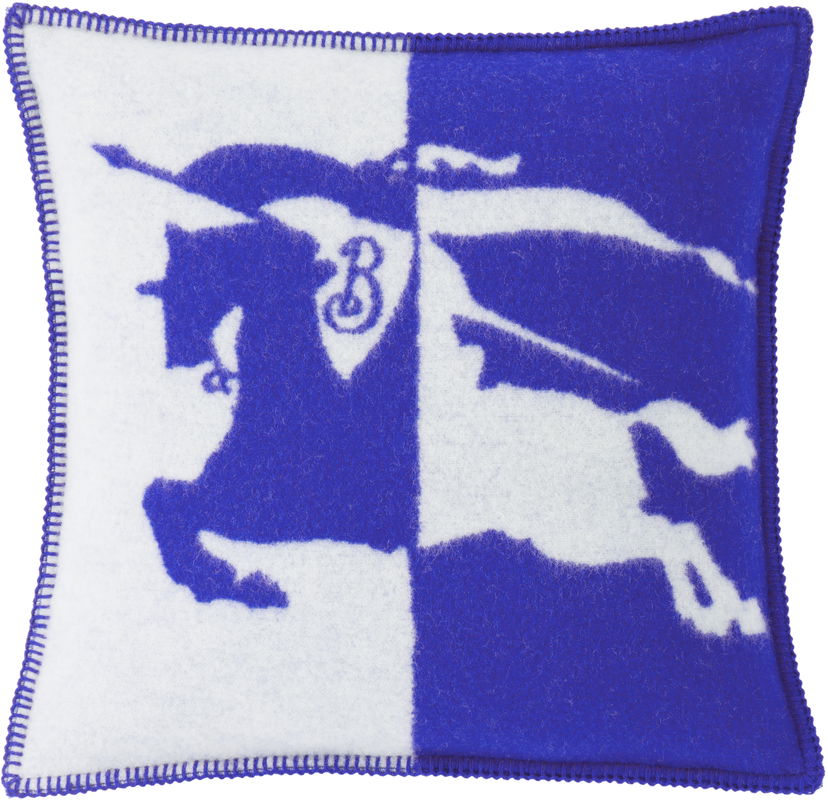 Heminredning Burberry Burberry EKD Wool Equestrian Knight Decorative Pillow Blå | 8076989