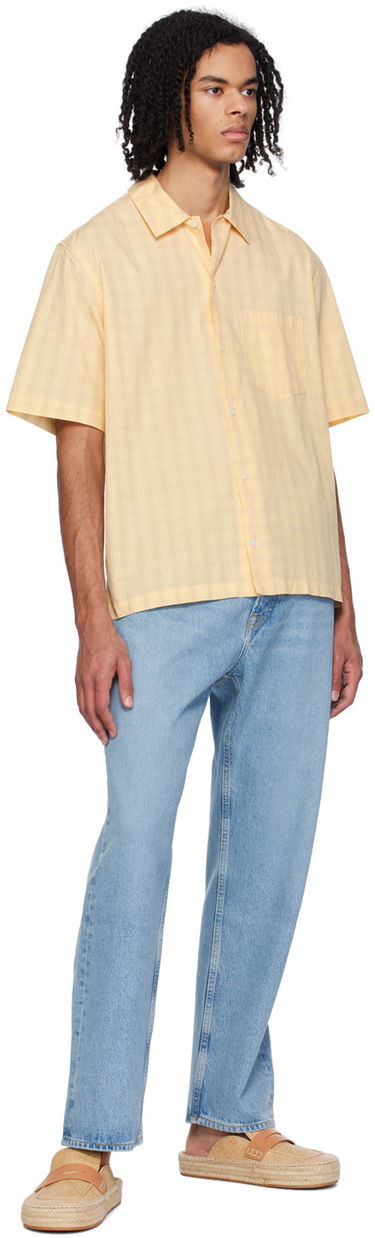 Skjorta Samsoe Samsoe Samsøe Samsøe Saayo P Short Sleeve Shirt Gul | M24100054, 3