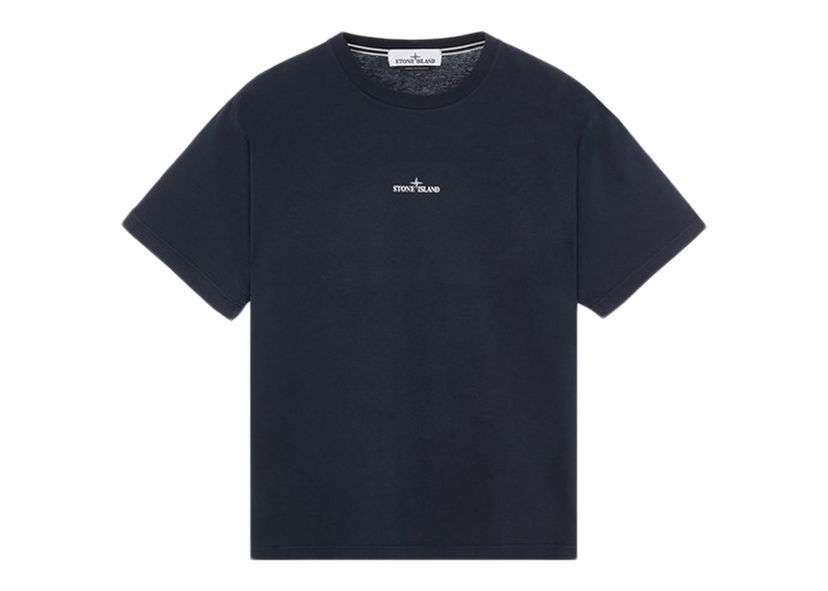 T-shirt Stone Island Short Sleeve 'Scratched Paint One' T-Shirt Dark Blue Svart | 80152RC89 - V0024
