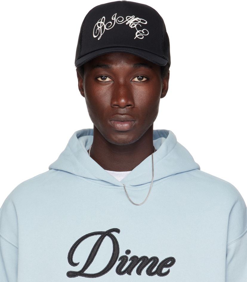Keps Dime Dime Embroidered Fighter Trucker Cap Svart | DIMESU2521BLK