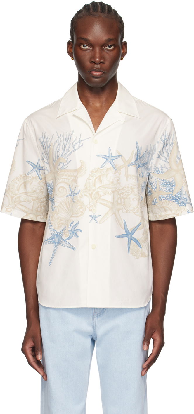 Skjorta Versace White Barocco Sea Shirt Vit | 1015699_1A11026