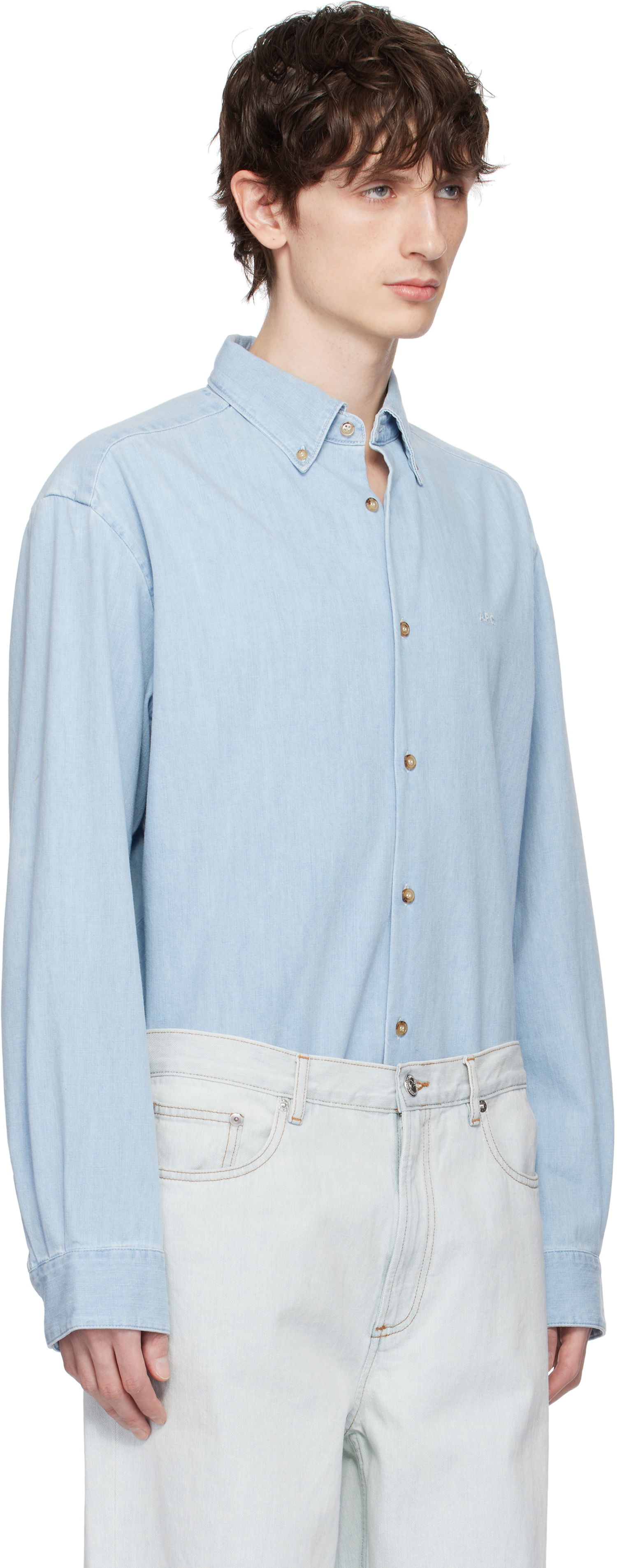 Skjorta A.P.C. A.P.C. Mathias Denim Shirt Blå | COGXX-H12586, 1