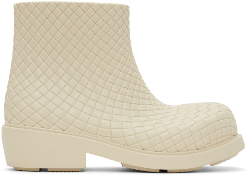 Kläder Bottega Veneta Bottega Veneta Fireman Ankle Boots Beige | 764422 V3OE0