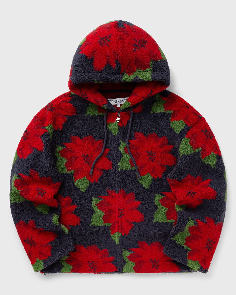 Jacka JW Anderson JWA FLEECE HOODED JACKET Röd | JK0324-PG1586-888