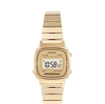 Klocka CASIO Digital Watch With Gold Tone Stainless Steel Strap Metallisk | LA670WEGA-9EF, 1