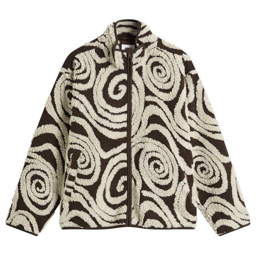 Jacka OBEY Swirls Jacquard Zip Jacket Flerfärgad | 221800445-BWM