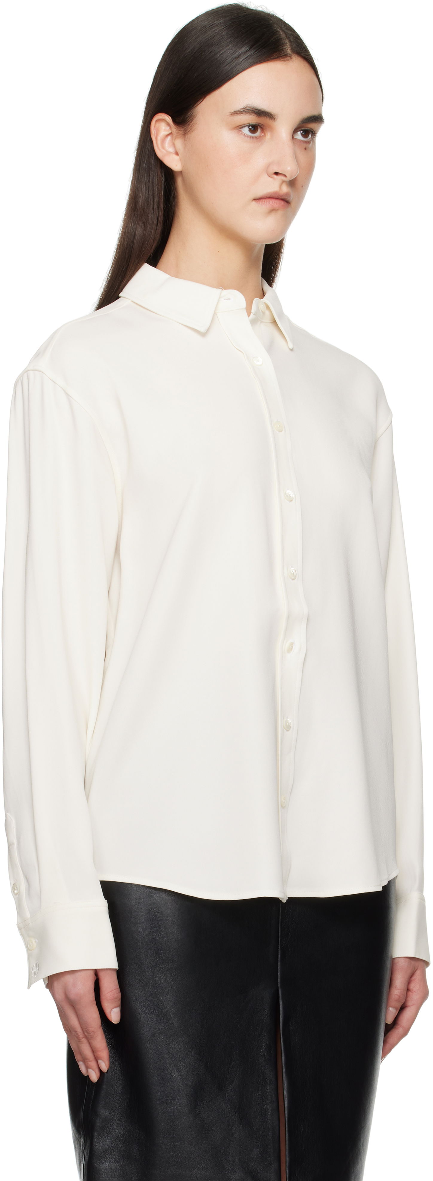 Skjorta Anine Bing ANINE BING Braxton Button-Down Shirt Vit | A-07-10840-IVY26, 1