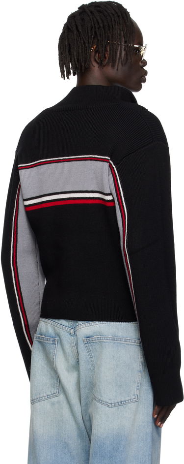 Sweatshirt Martine Rose Martine Rose Cropped Cable Zip-Up Sweatshirt Svart | 976YA09009, 2