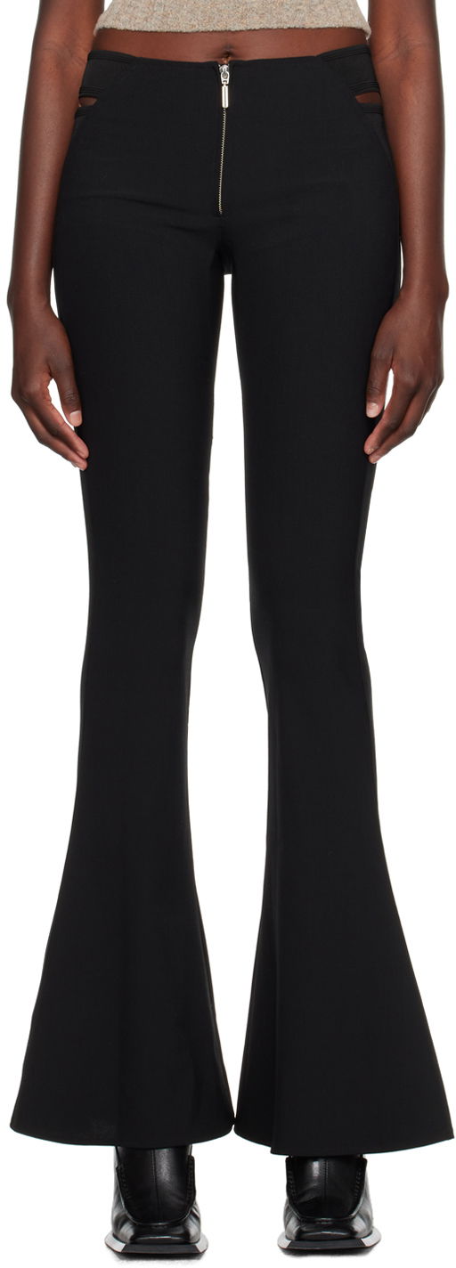 Byxor Jean Paul Gaultier Gaultier KNWLS Cutout Flare Trousers Svart | 23/14-F-PA078B-C036-00