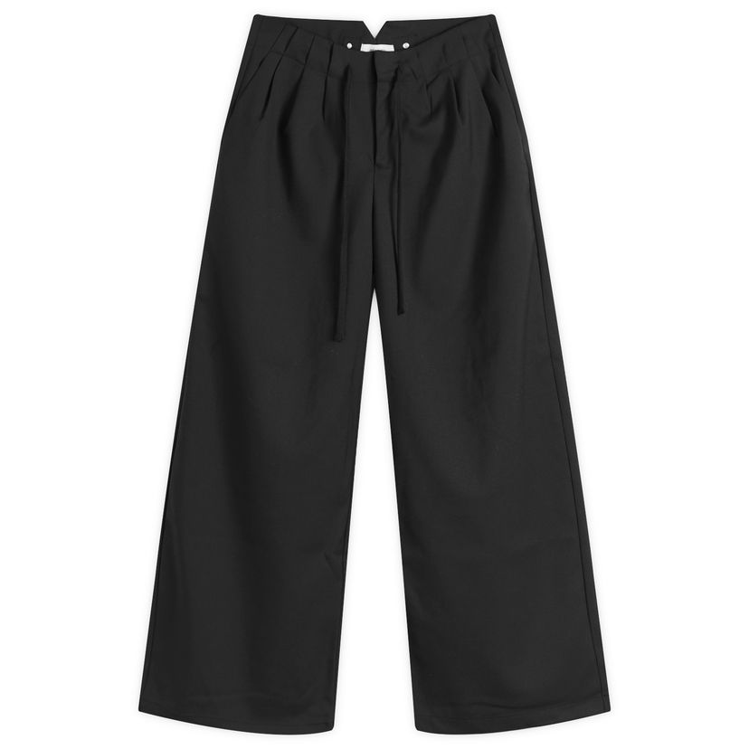 Byxor Entire Studios Cinch Wide Leg Trousers Svart | ES2546BL-BLACK