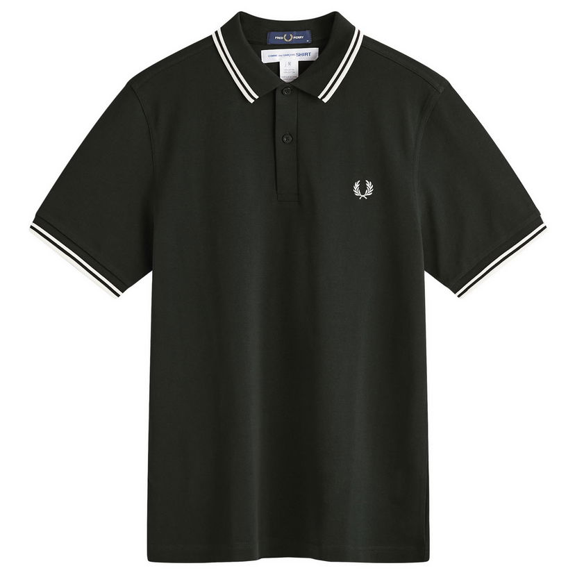 Polotröja Comme des Garçons Polo Shirt Tipped Back Print Grön | FN-T502-2
