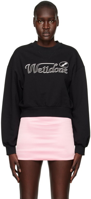 Sweater We11done We11done Cropped Sweatshirt Svart | WD-TS3-22-860-W-BK, 0