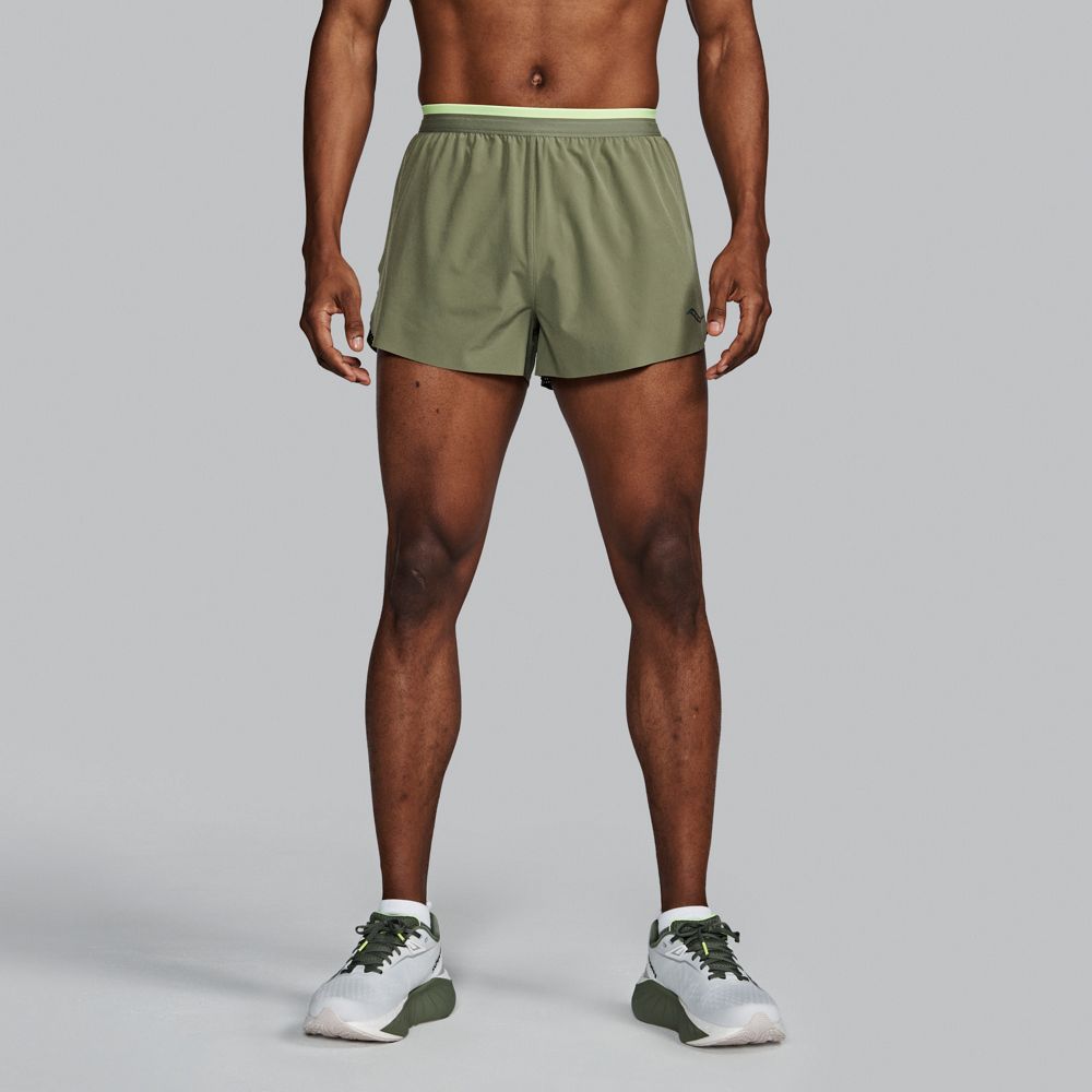 Shorts Saucony Saucony Endorphin Split Running Shorts Grön | SAM800385-OV, 0