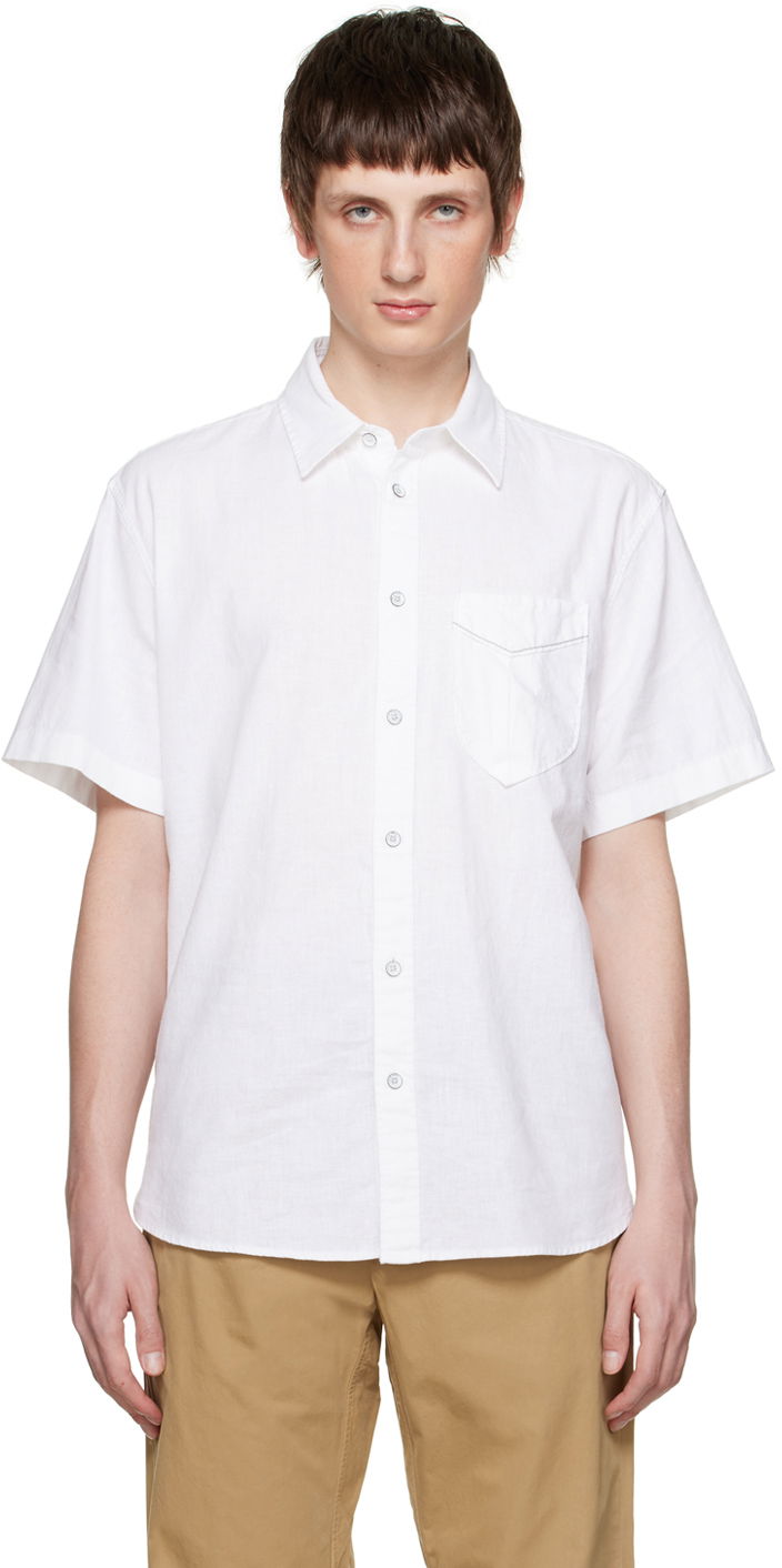 Skjorta rag & bone Rag & Bone Arrow Short Sleeve Shirt Vit | MBW23PA412CHML