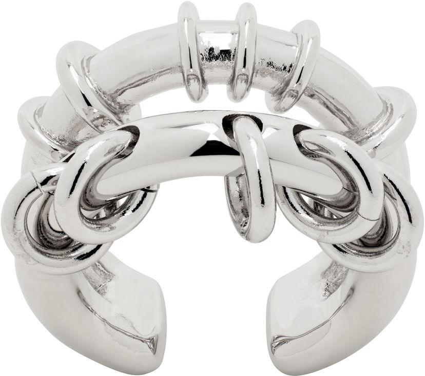 Ringa We11done We11done Double Hoop Ring Metallisk | WD-AJ0-25-505-U-SV
