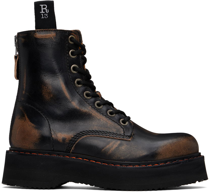 Kläder R13 R13 Single Stack Boots Svart | R13WS025-R01
