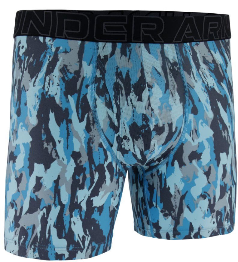 Boxare Under Armour Under Armour UA Performance Tech Print 6-Inch Boxer Briefs Blå | 1383875-494