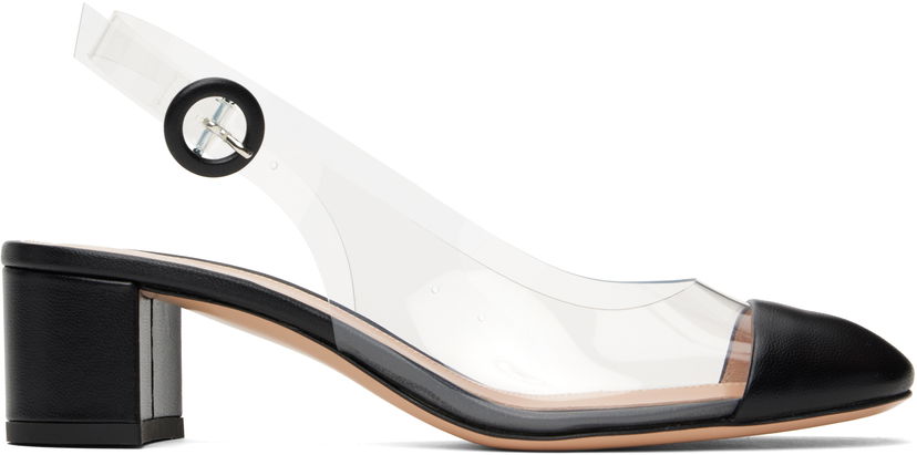 Sneakers och skor Gianvito Rossi Gianvito Rossi Nappa Soft Glass Slingback Heels Svart | G95568-45RIC-NOG