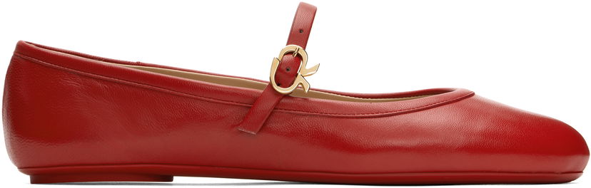 Sneakers och skor Gianvito Rossi Gianvito Rossi Carla Ballerina Flats Röd | G22223-05GOM-NXF