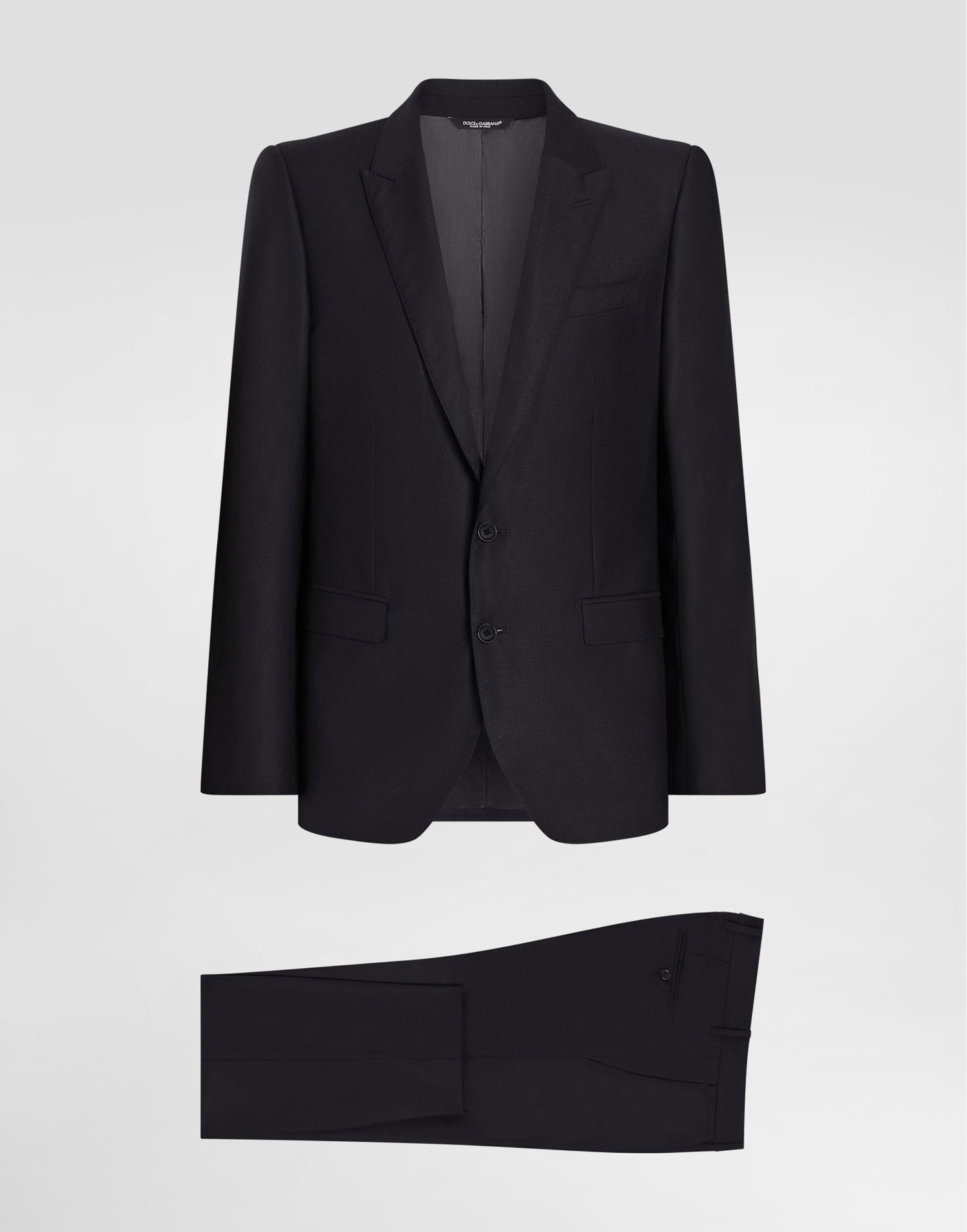 Träningsoverall Dolce & Gabbana Single-breasted Suit In Wool And Silk Svart | GK0RMTGG059B0665, 0