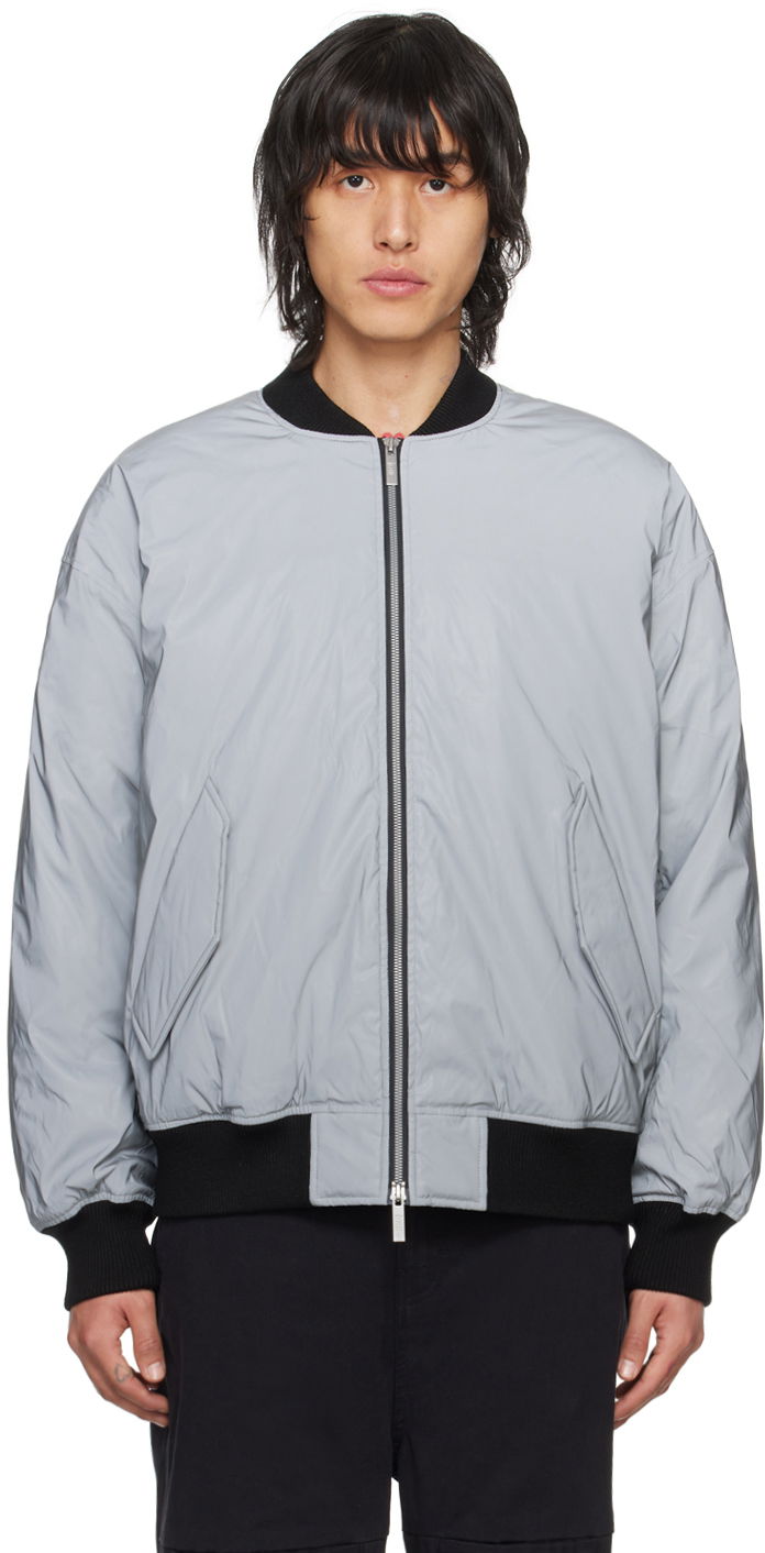 Bomberjacka izzue Reflective Down Bomber Jacket Grå | IZXDND7104F3LSVX